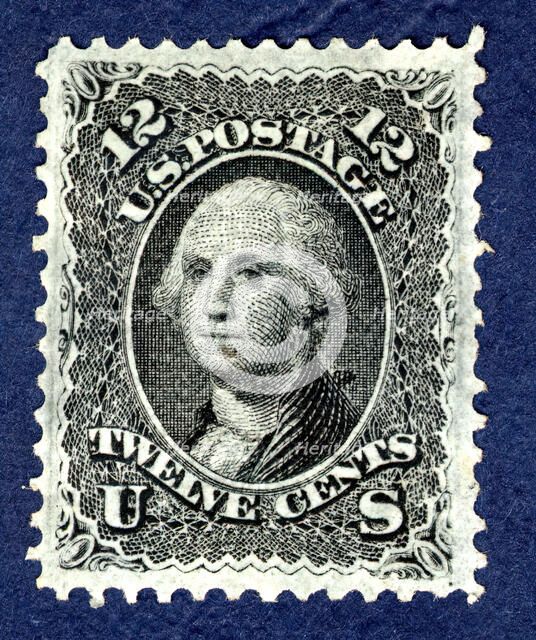 12c Washington F Grill single, 1867. Creator: Unknown.