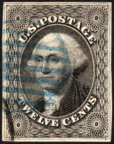 12c Washington single, 1851. Creator: Unknown