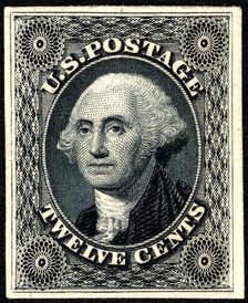 12c Washington trial color card proof, 1881. Creator: American Bank Note Company