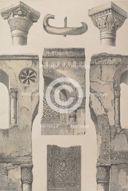 13. Détails, Mosquée d’Ibn Toûloûn, 1843. Creator: Joseph Philibert Girault De Prangey.