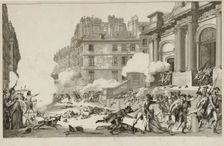 13 Vendémiaire. Napoleon Bonaparte's quelling of the Royalist revolt ... in Paris, 1797. Creator: Helman, Isidore Stanislas (1743-1806/9)