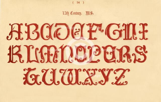 '13th Century. MS.', 1862. Artist: Unknown.