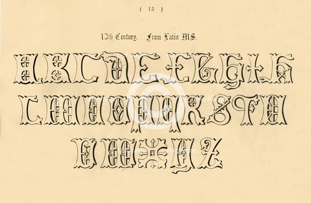 '13th Century. From Latin MS.', 1862. Artist: Unknown.