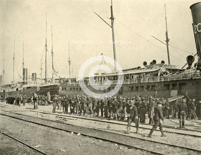 '13th Infantry after Drill', Spanish-American War, June 1898, (1899). Creator: Burr McIntosh.
