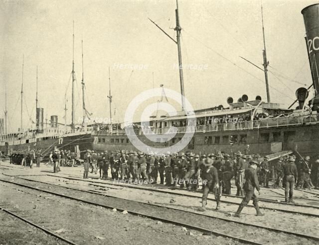 '13th Infantry after Drill', Spanish-American War, June 1898, (1899). Creator: Burr McIntosh.