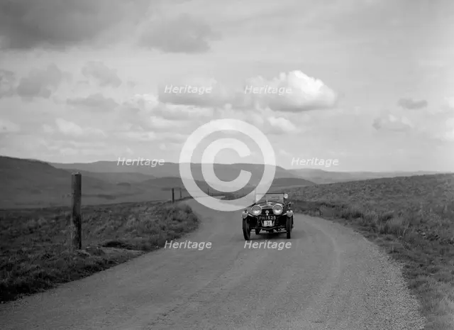 1496 cc Frazer-Nash competing in a motoring trial. Artist: Bill Brunell.