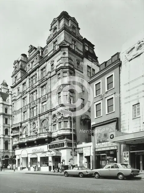 14-15 Leicester Square, Westminster LB, London: from Cranbourn Street, 1975. Creator: Unknown.