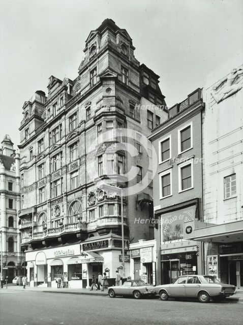 14-15 Leicester Square, Westminster LB, London: from Cranbourn Street, 1975. Creator: Unknown.