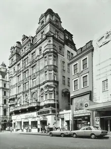 14-15 Leicester Square, Westminster LB, London: from Cranbourn Street, 1975. Creator: Unknown