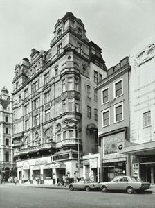 14-15 Leicester Square, Westminster LB, London: from Cranbourn Street, 1975. Creator: Unknown