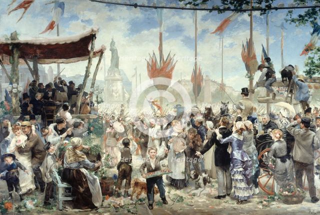 14 Juillet 1880, inauguration du monument à la République, 1882. Creator: Alfred Philippe Roll.