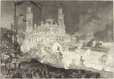 14 Juillet. Illumination du Palais du Trocadéro, 1883. Creator: Auguste Lepere