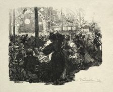 14 Juillet, Rue de Belleville, 10 heures. Creator: Auguste Louis Lepère (French, 1849-1918)