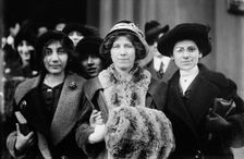 14-yr. old striker, Fola La Follette, and Rose Livingston, 1913. Creator: Bain News Service