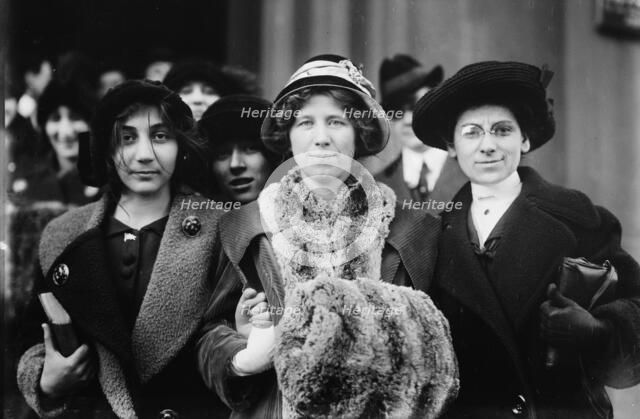 14-yr. old striker, Fola La Follette, and Rose Livingston, 1913. Creator: Bain News Service.
