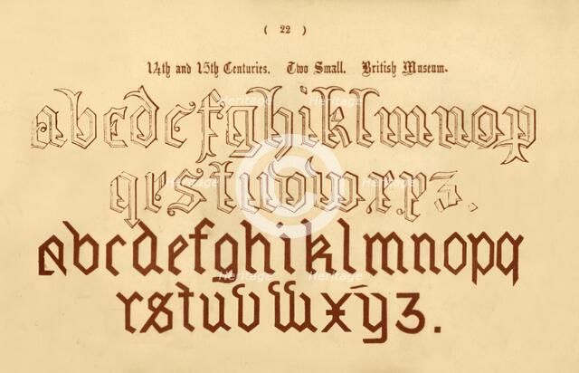 '14th and 15th Centuries. Two Small. British Museum', 1862. Artist: Unknown.