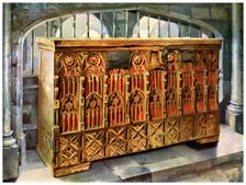14th century buttressed coffer, 1910.Artist: Edwin Foley