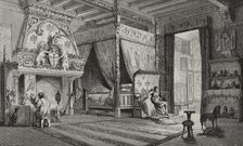 14th century French manor bedroom, 1877. Creator: Jules Jean Marie Joseph Huyot