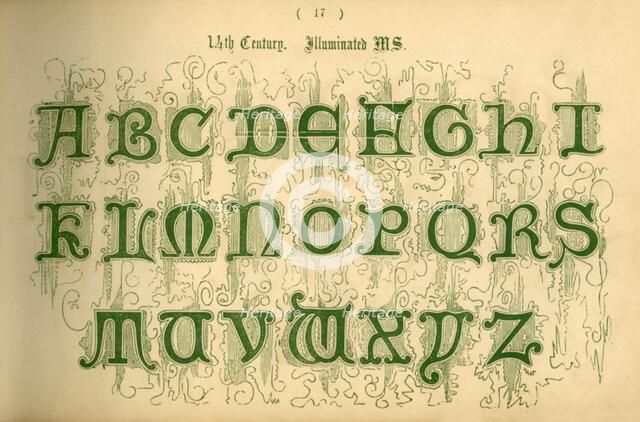 '14th Century. Illuminated MS.', 1862. Artist: Unknown.