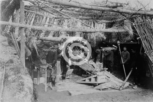 155 cm [i.e., mm] gun in France, between c1910 and c1915. Creator: Bain News Service.