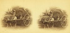 15th Amendment bringing his crop to town. [Man on an oxcart loaded with hay], (1868-1900?). Creator: O. Pierre Havens