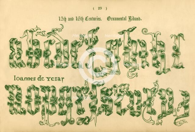 '15th and 16th Centuries. Ornamental Riband', 1862. Artist: Unknown.