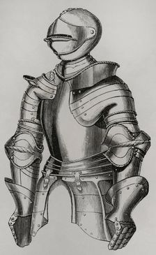 15th century flat armour, French, 1877. Creator: Unknown