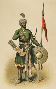 15th-century Hindu warrior, 1881. Creator: Unknown