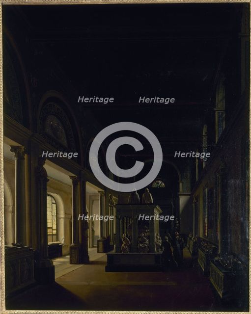 15th century room in the Museum of French Monuments, circa 1815. Creator: Unknown.