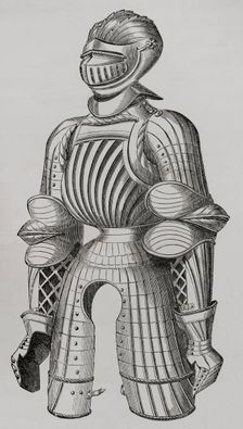 15th century rounded armour, called Maximilian armour, 1877. Creator: Unknown