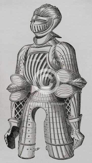 15th century rounded armour, called Maximilian armour, 1877. Creator: Unknown.