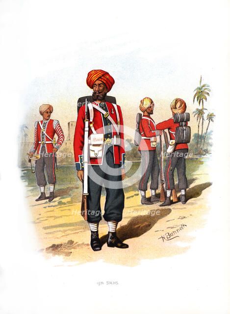'15th Sikhs', c1890.Artist: H Bunnett