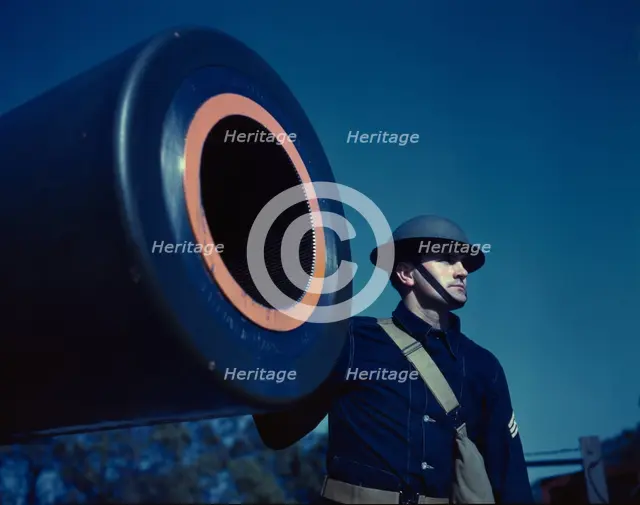 16-inch coast artillery gun, Ft. Story, Va., 1942. Creator: Alfred T Palmer.