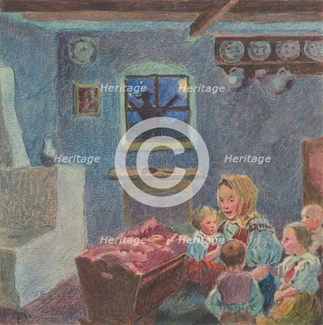 16.- Mother with children, 1932. Creator: Gustav Mally.