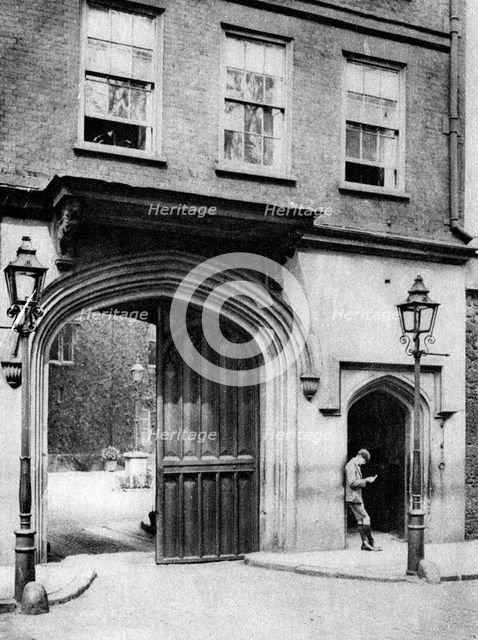 16th century gateway to the Charterhouse, London, 1926-1927.Artist: Joel