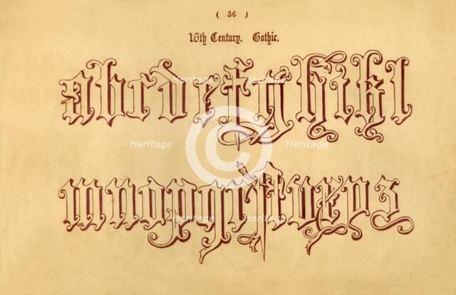 '16th Century. Gothic.', 1862. Artist: Unknown.