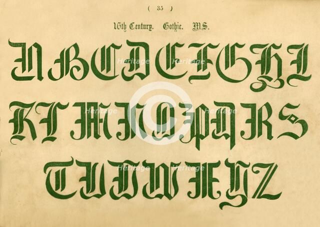 '16th Century. Gothic. MS', 1862. Artist: Unknown.