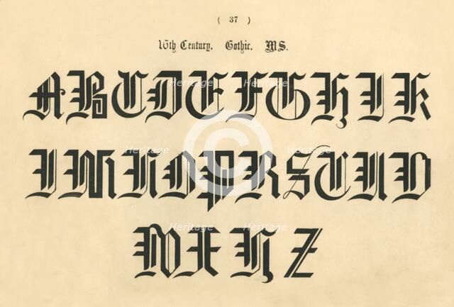 '16th Century. Gothic. MS', 1862. Artist: Unknown.
