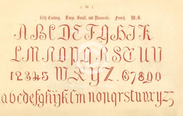 '16th Century. Large, Small and Numerals. French. MS.', 1862. Artist: Unknown.