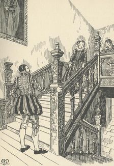 16th-Century Staircase (1931). Artist: Charles Henry Bourne Quennell