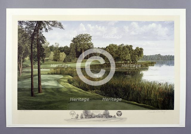 16th hole, Hazeltine National Golf Club, Chaska, Minnesota, USA, 1991. Creator: Linda Hartough.