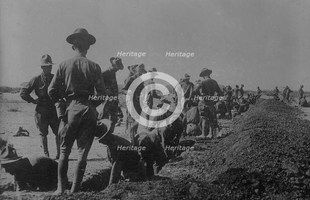 16th Inf. Intrenching at Colonia Dublan, between c1915 and c1920. Creator: Bain News Service.
