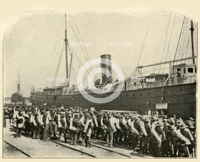 '16th Infantry Embarking', Spanish-American War, June 1898, (1899).  Creator: Burr McIntosh.