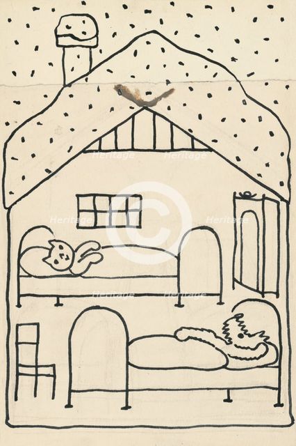 17. Talking about a dog and a cat, around 1928. Creator: Josef Capek.