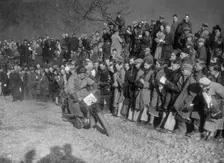 172 cc SOS of RWH Hole competing in the MCC Lands End Trial, Beggars Roost, Devon, 1936. Artist: Bill Brunell