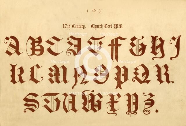 '17th Century. Church Text MS.', 1862. Artist: Unknown.