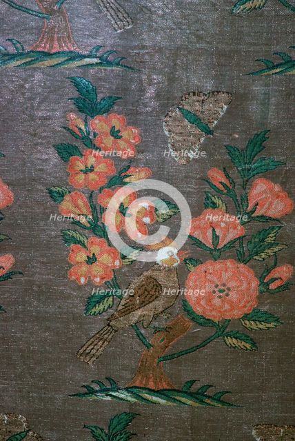 17th century Iranian textile fragment, 17th century. Artist: Unknown