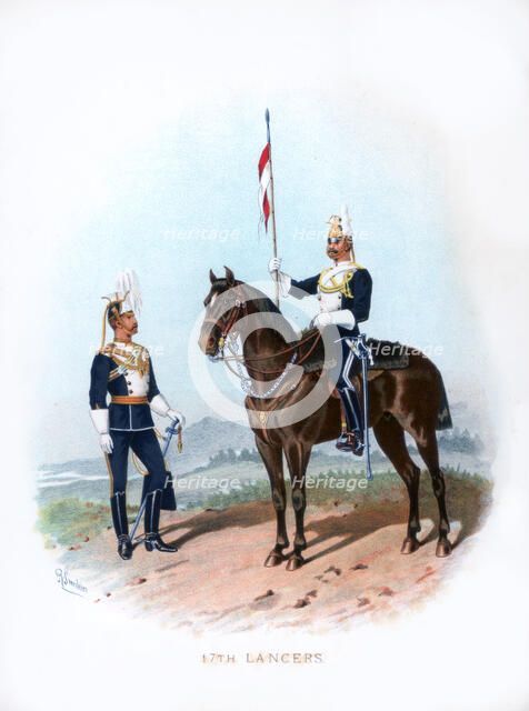 '17th Lancers', 1890.Artist: R Simkin