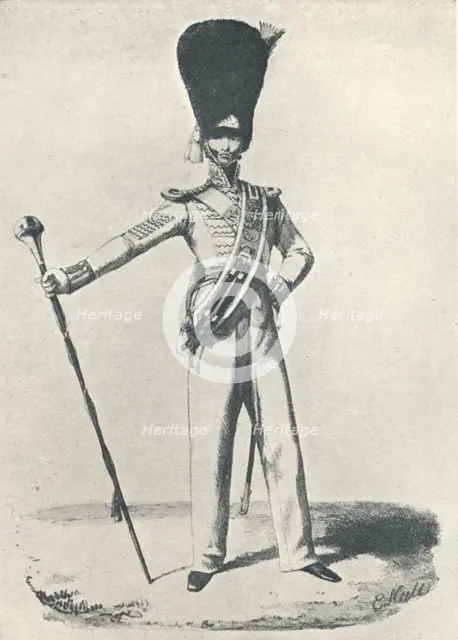 '17th Regiment, Drum Major (1830)', 1830 (1909). Artist: Maxim Gauci.