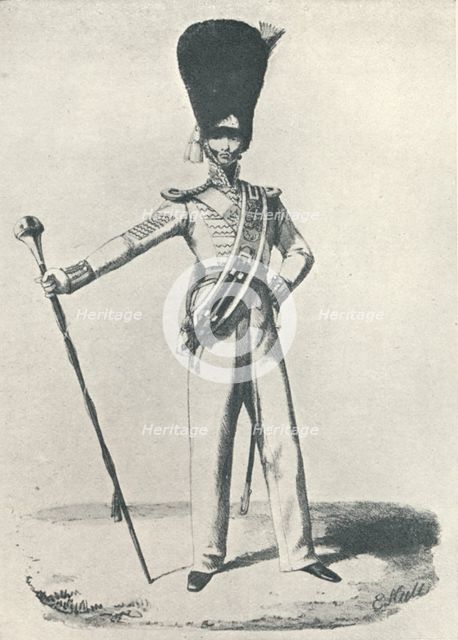 '17th Regiment, Drum Major (1830)', 1830 (1909). Artist: Maxim Gauci.